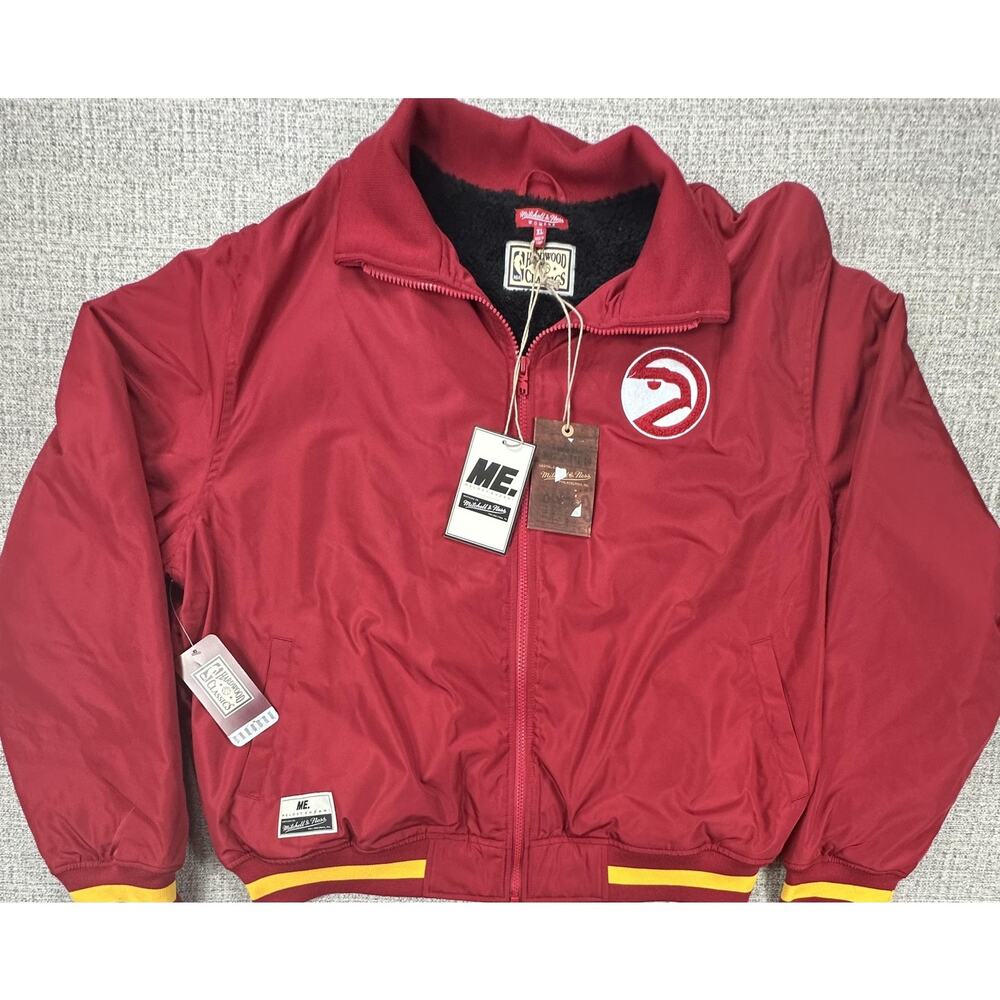 Atlanta Hawks Jacket Womens XL Red Bomber Melody Ehsani Hardwood Classics NWT